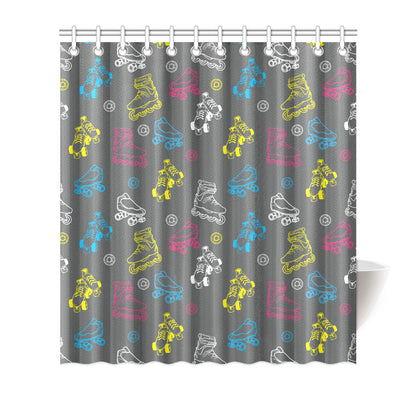 Roller skate Pattern Print Design A02 Shower Curtain