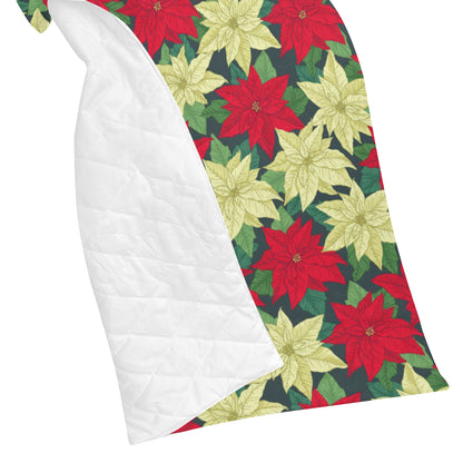 Poinsettia Pattern Print Design POT06 Premium Quilt