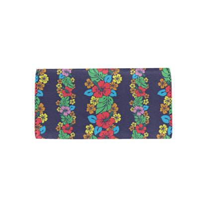 Hawaiian Themed Pattern Print Design H03 Women's Trifold Wallet
