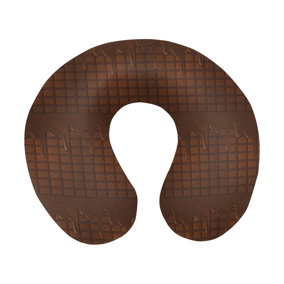 Chocolate Pattern Print Design 01 U-Shaped Travel Neck Pillow