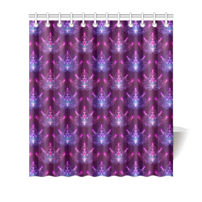 lotus Pattern Print Design LO01 Shower Curtain