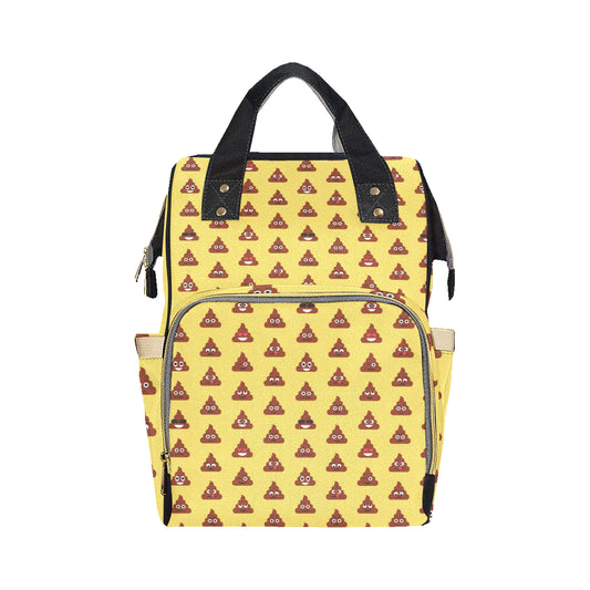 Emoji Poop Print Pattern Diaper Bag Backpack