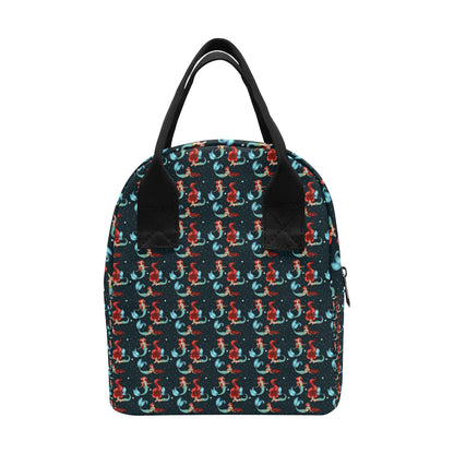 Mermaid Girl Themed Design Print Insulated Lunch Bag