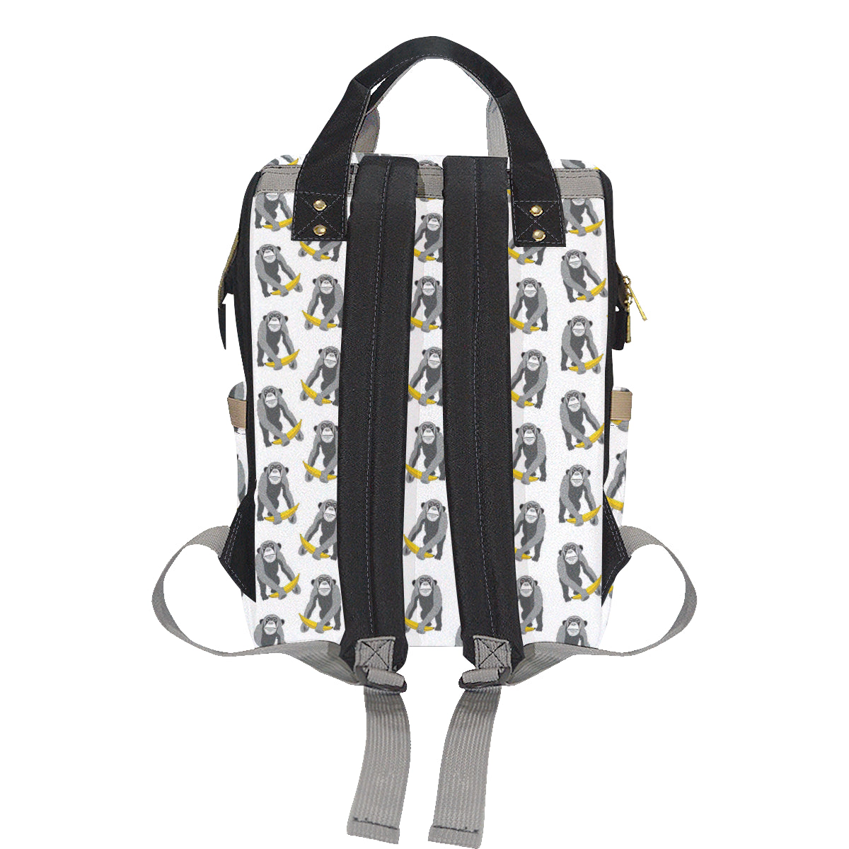 Chimpanzee Pattern Print Design 05 Diaper Bag Backpack