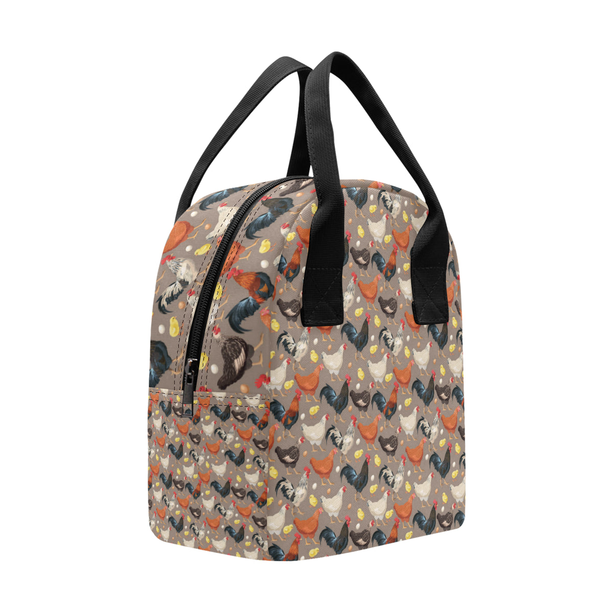 Chicken Evolution Pattern Insulated Lunch Bag