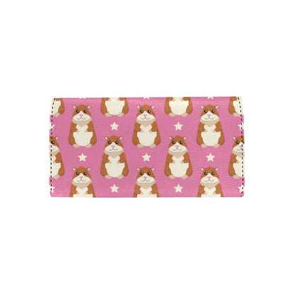 Hamster Cute Pattern Print Design 02 Women's Trifold Wallet