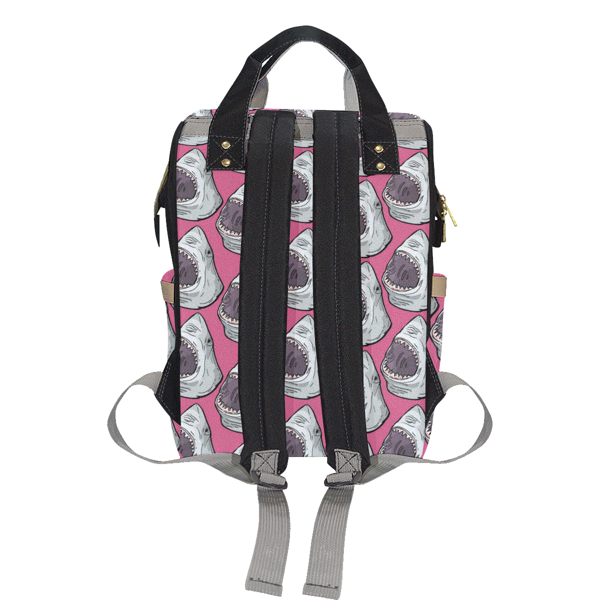 Great White Shark Pattern Print Design 01 Diaper Bag Backpack