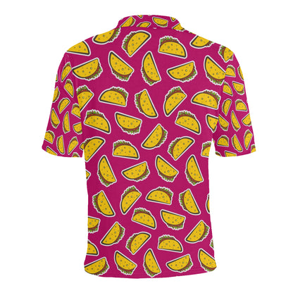 Taco Pattern Print Design TC01 Men Polo Shirt