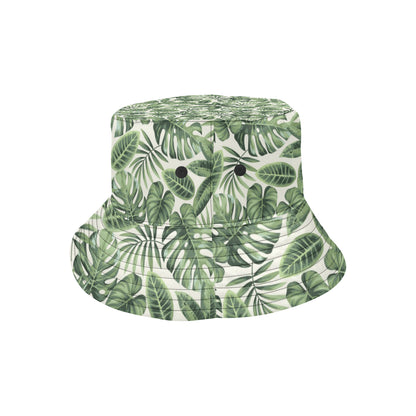 Palm Leaves Pattern Print Design PL014 Unisex Bucket Hat