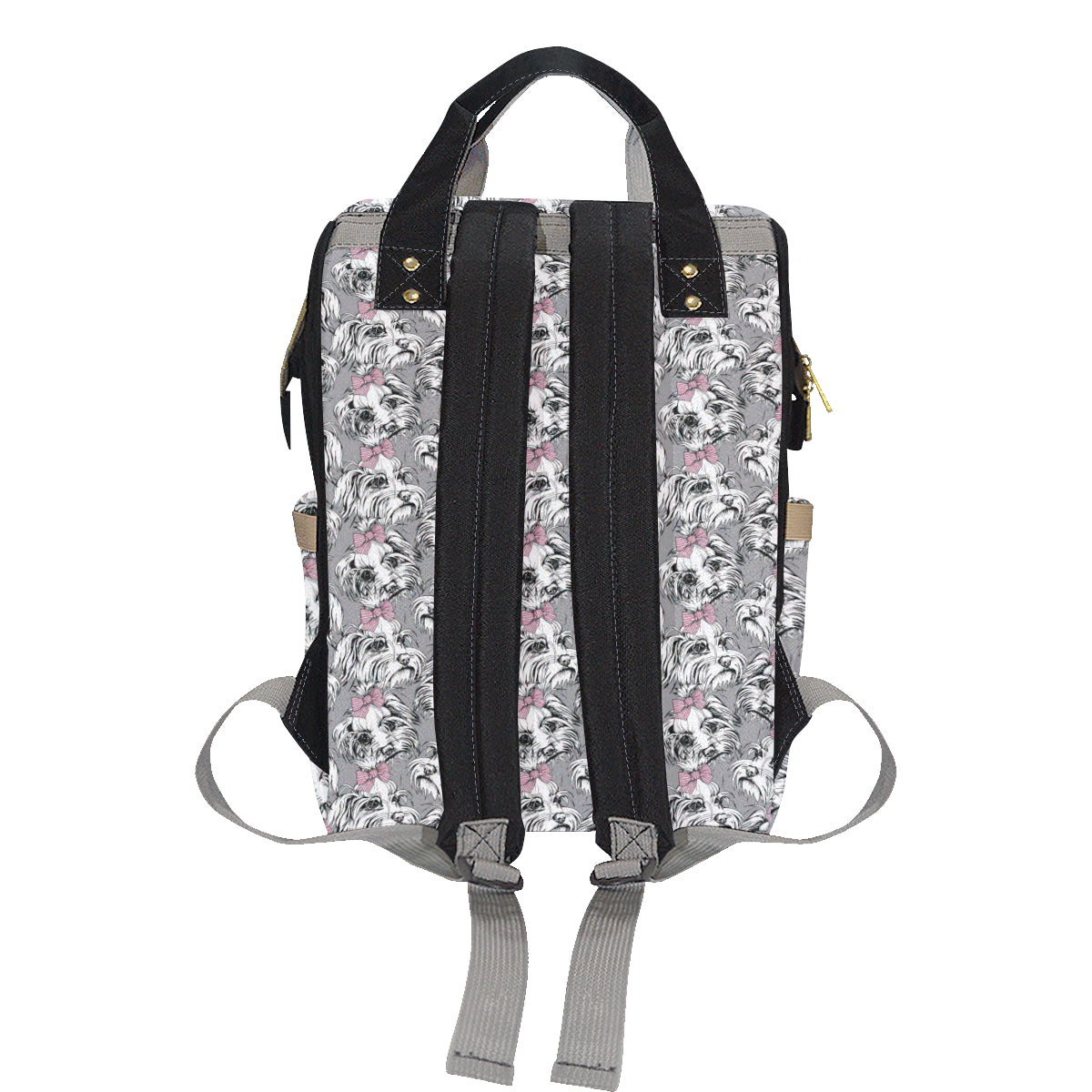 Maltese Pattern Print Design 01 Diaper Bag Backpack
