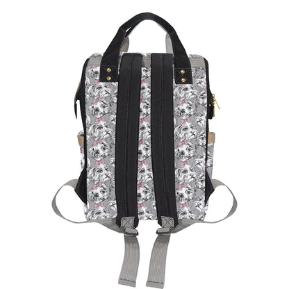 Maltese Pattern Print Design 01 Diaper Bag Backpack