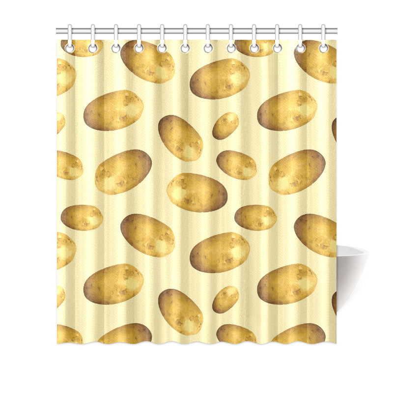 Potato Pattern Print Design A01 Shower Curtain