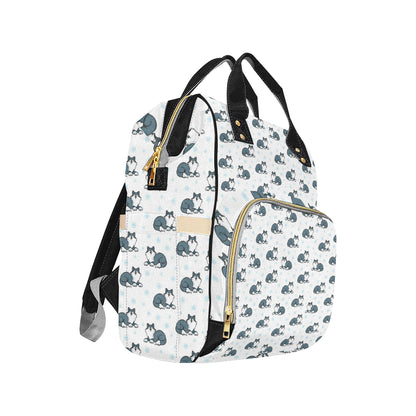 Alaskan Malamute Pattern Print Design 03 Diaper Bag Backpack