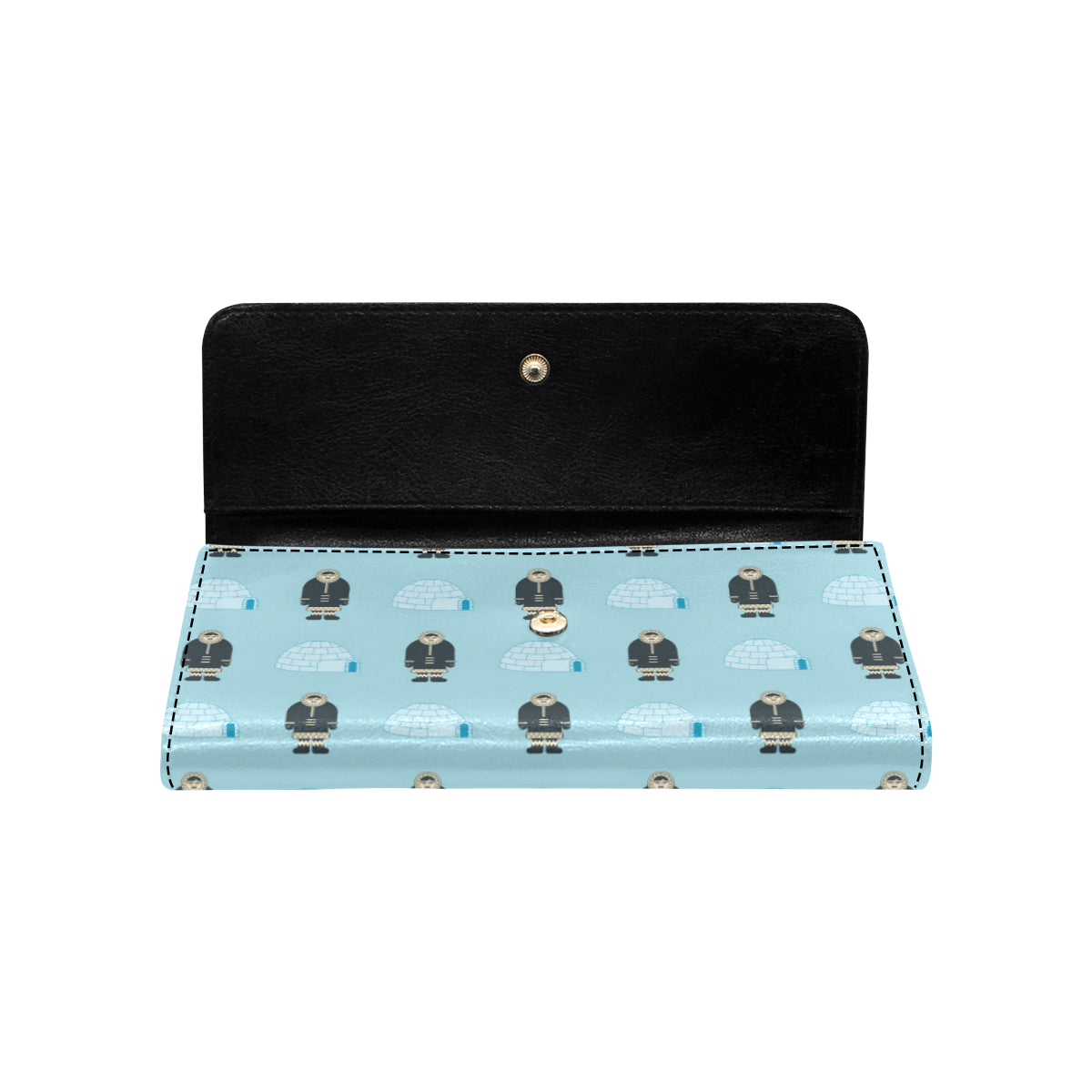 Eskimo Pattern Print Design 03 Women's Trifold Wallet