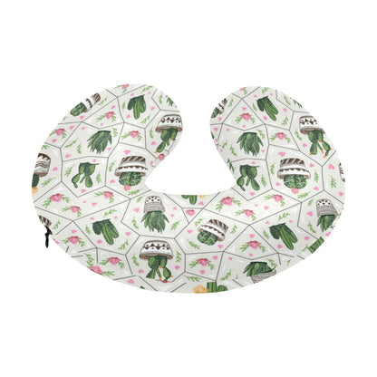 Cactus Pattern Print Design 04 U-Shaped Travel Neck Pillow