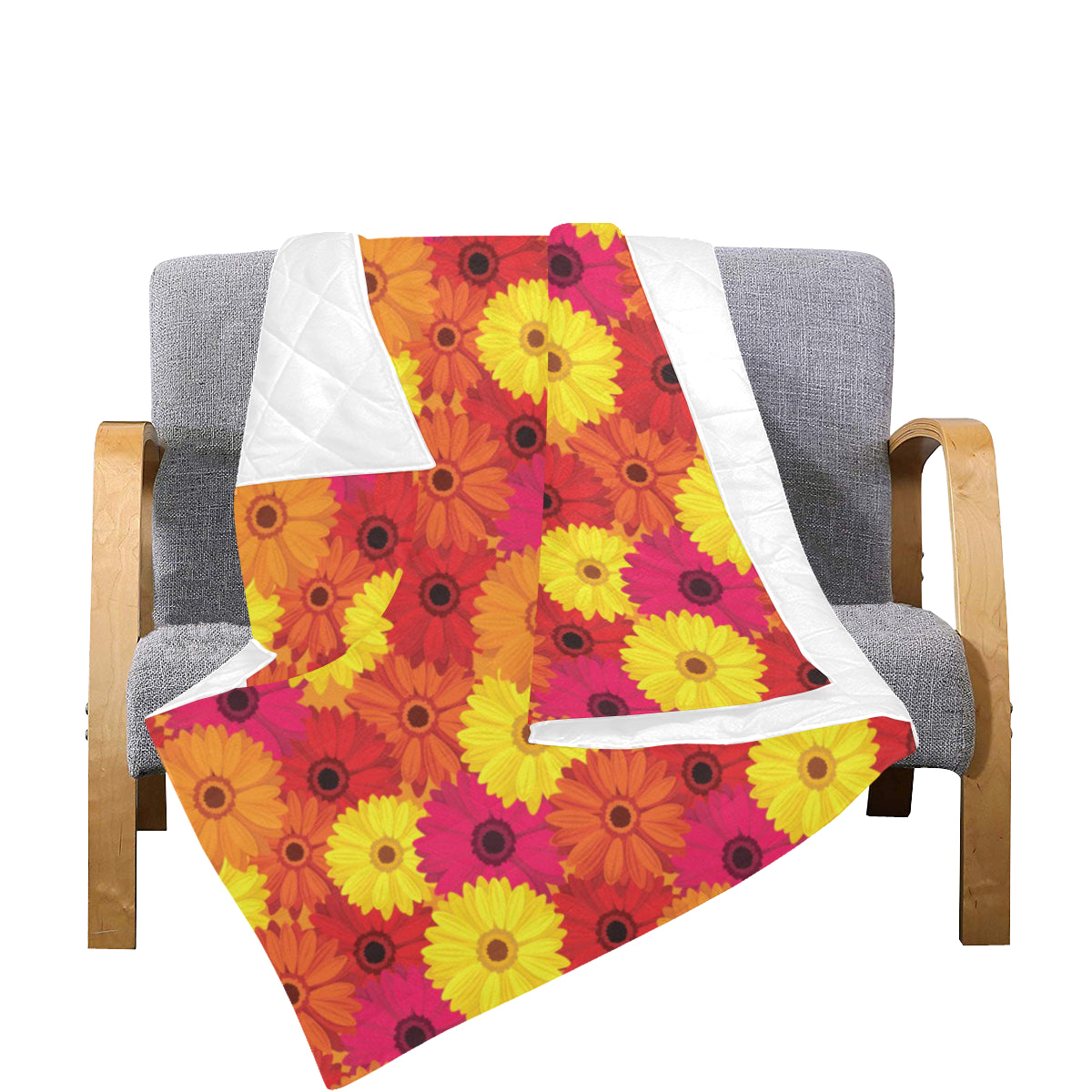 Gerberas Pattern Print Design GB05 Premium Quilt