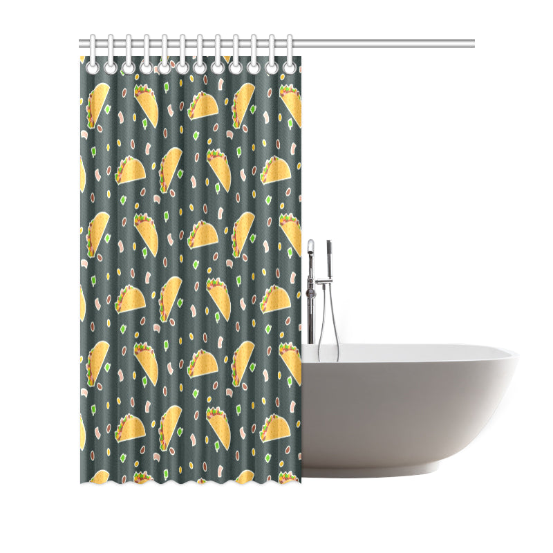 Taco Pattern Print Design TC02 Shower Curtain