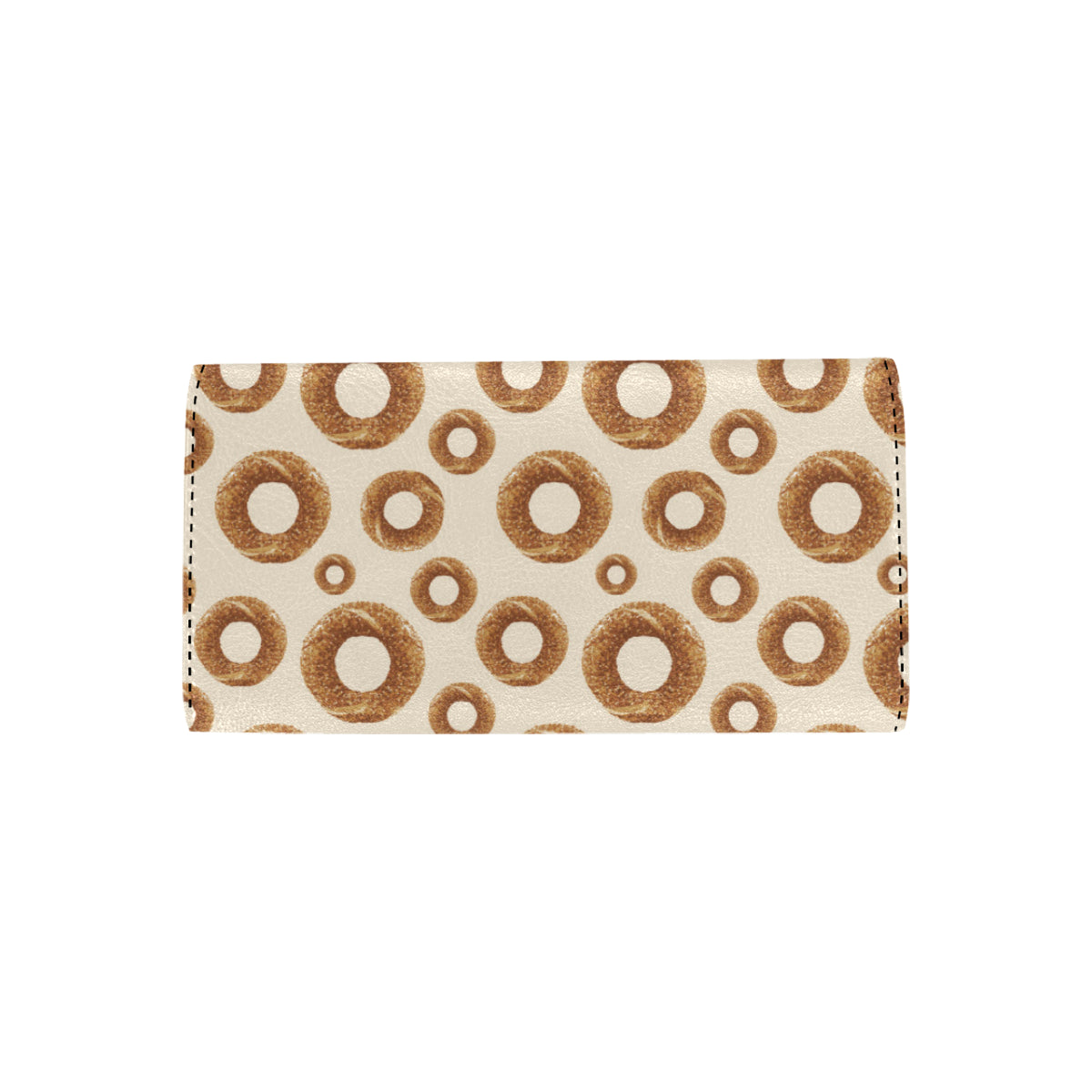 Bagel Pattern Print Design 01 Women's Trifold Wallet