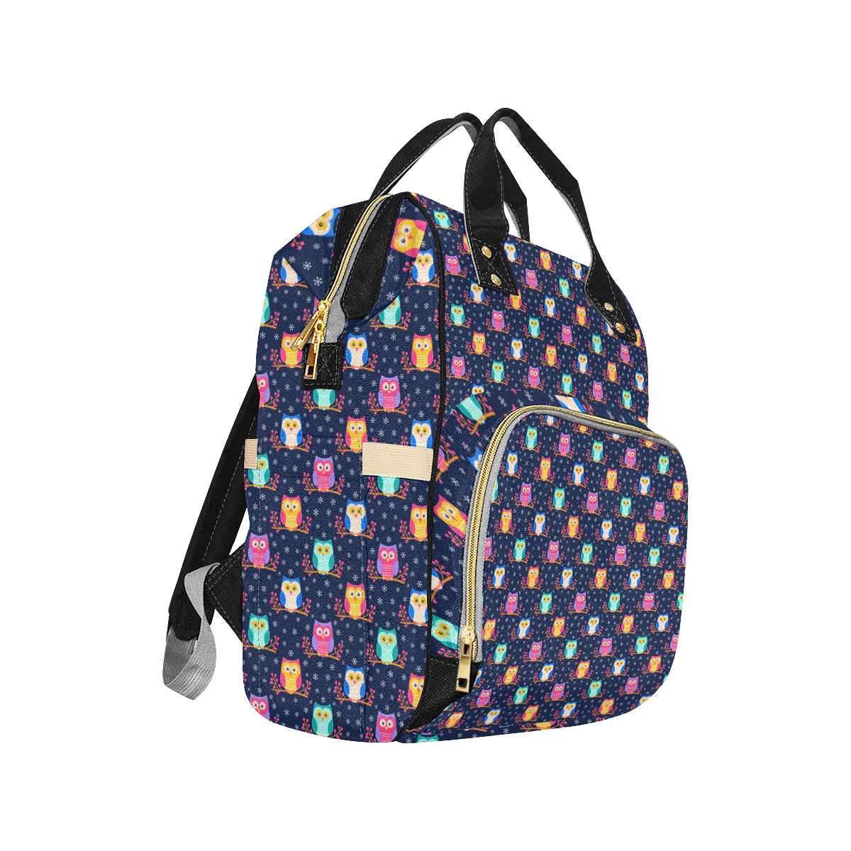 Owl Cute Themed Design Print Diaper Bag Backpack