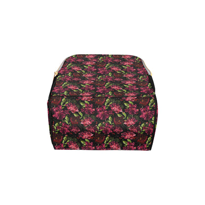 Iris Pattern Print Design IR03 Diaper Bag Backpack