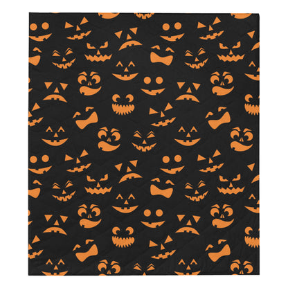 Halloween Pattern Print Design 02 Premium Quilt