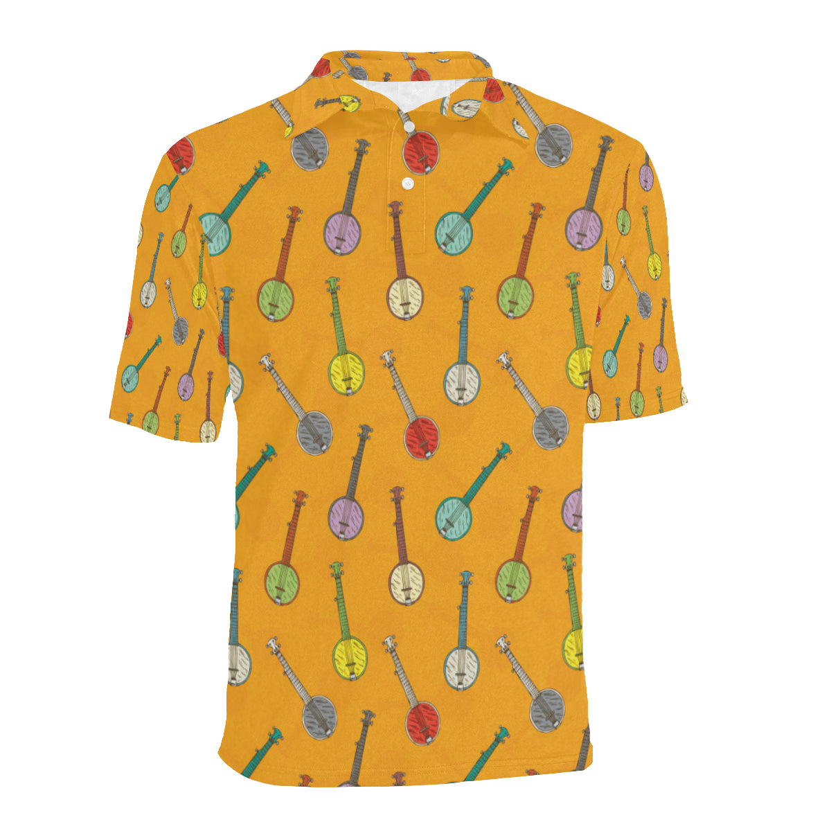 Banjo Pattern Print Design 02 Men Polo Shirt