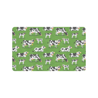 Cow Happy Print Pattern Rubber Doormat