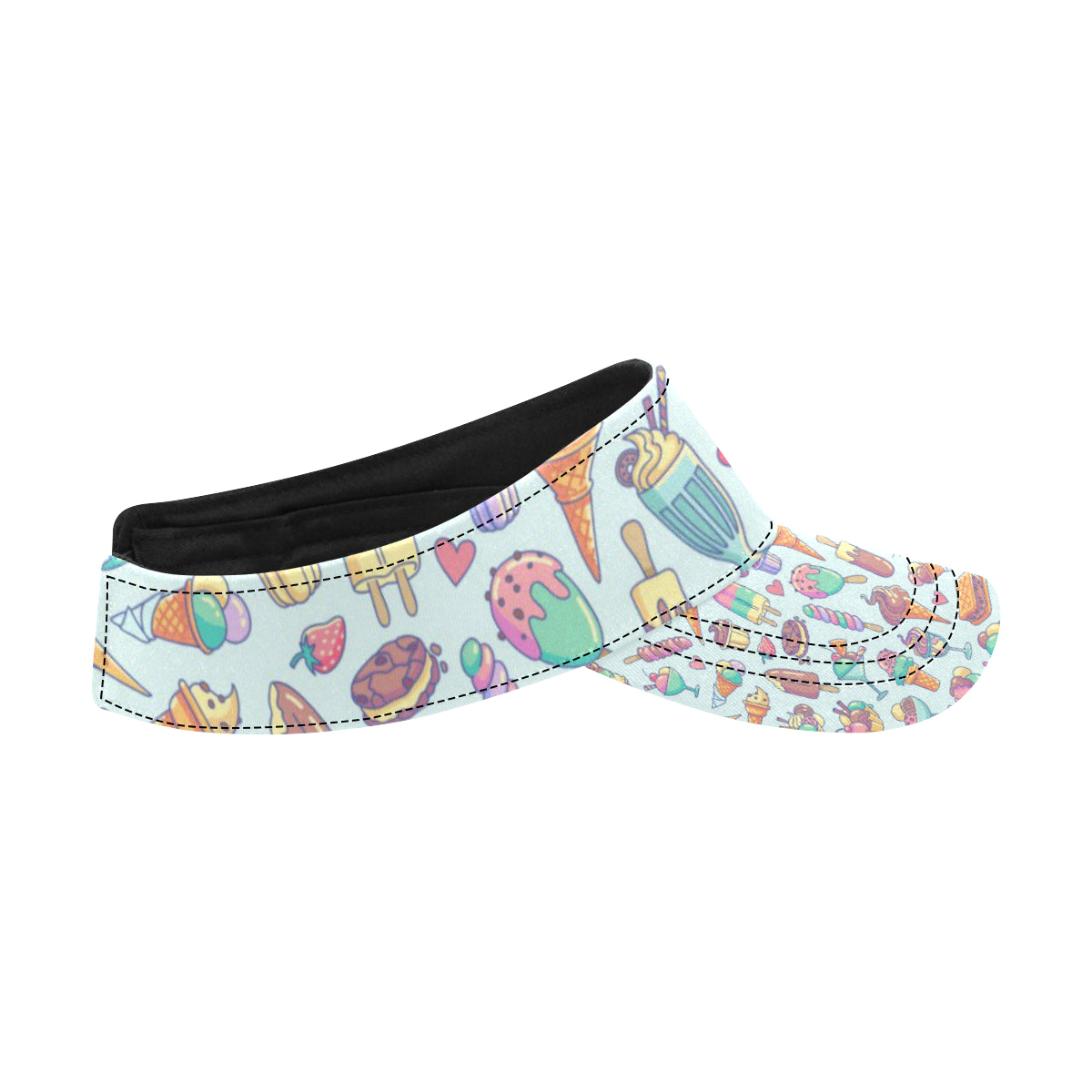 Ice Cream Pattern Print Design IC02 Unisex Sun Visor