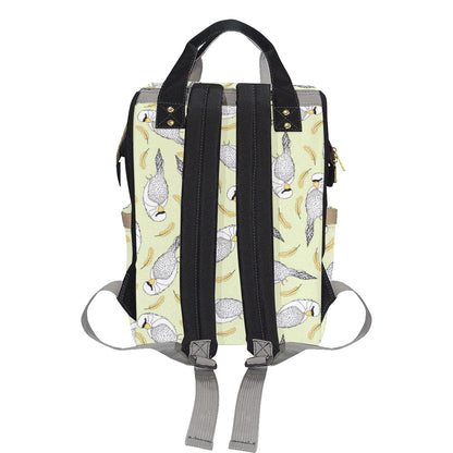 Parakeet Pattern Print Design A03 Diaper Bag Backpack