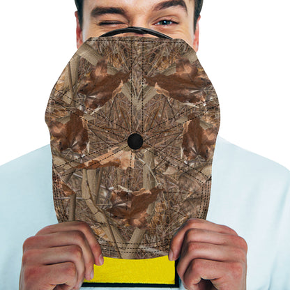 Camo Realistic Tree Forest Autumn Print Snapback Cap