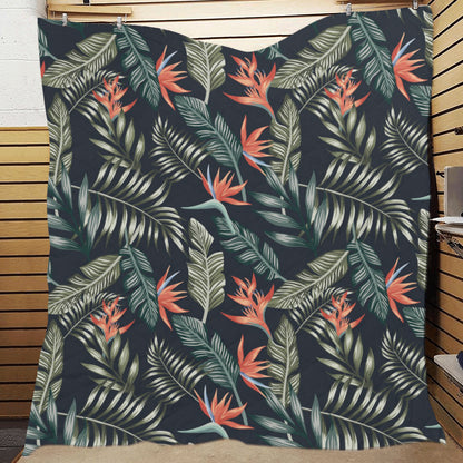 Bird Of Paradise Pattern Print Design BOP02 Premium Quilt