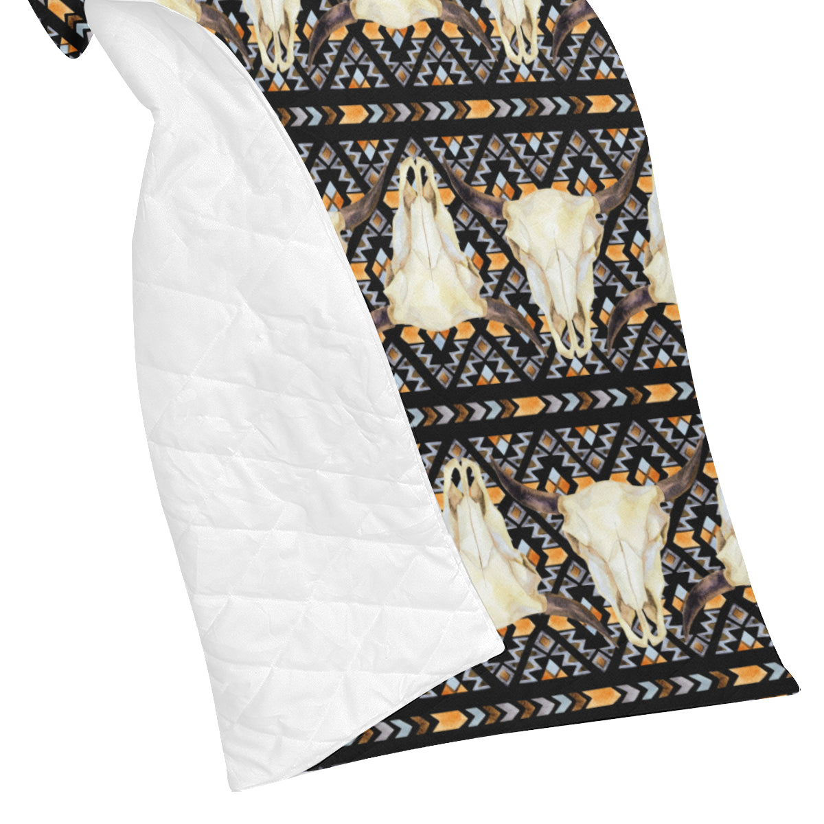 Buffalo Head Pattern Print Design 03 Premium Quilt