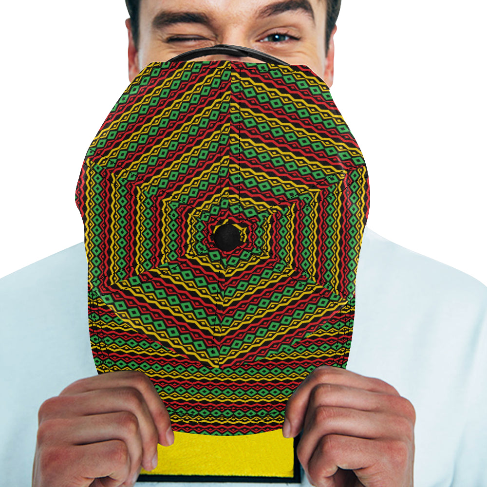 Rasta Reggae Color Themed Snapback Cap
