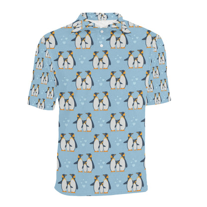 Penguin Pattern Print Design A04 Men Polo Shirt