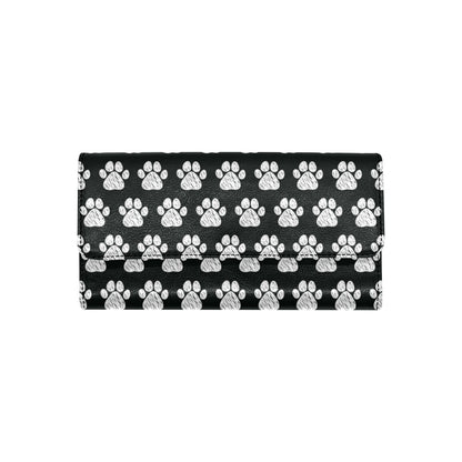 Paw Pattern Print Design A02 Women's Trifold Wallet