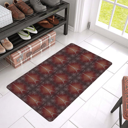 Eiffel Tower Drawing Print Rubber Doormat