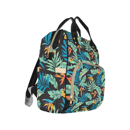 Tropical Palm Leaves Hawaiian Flower Diaper Bag Backpack