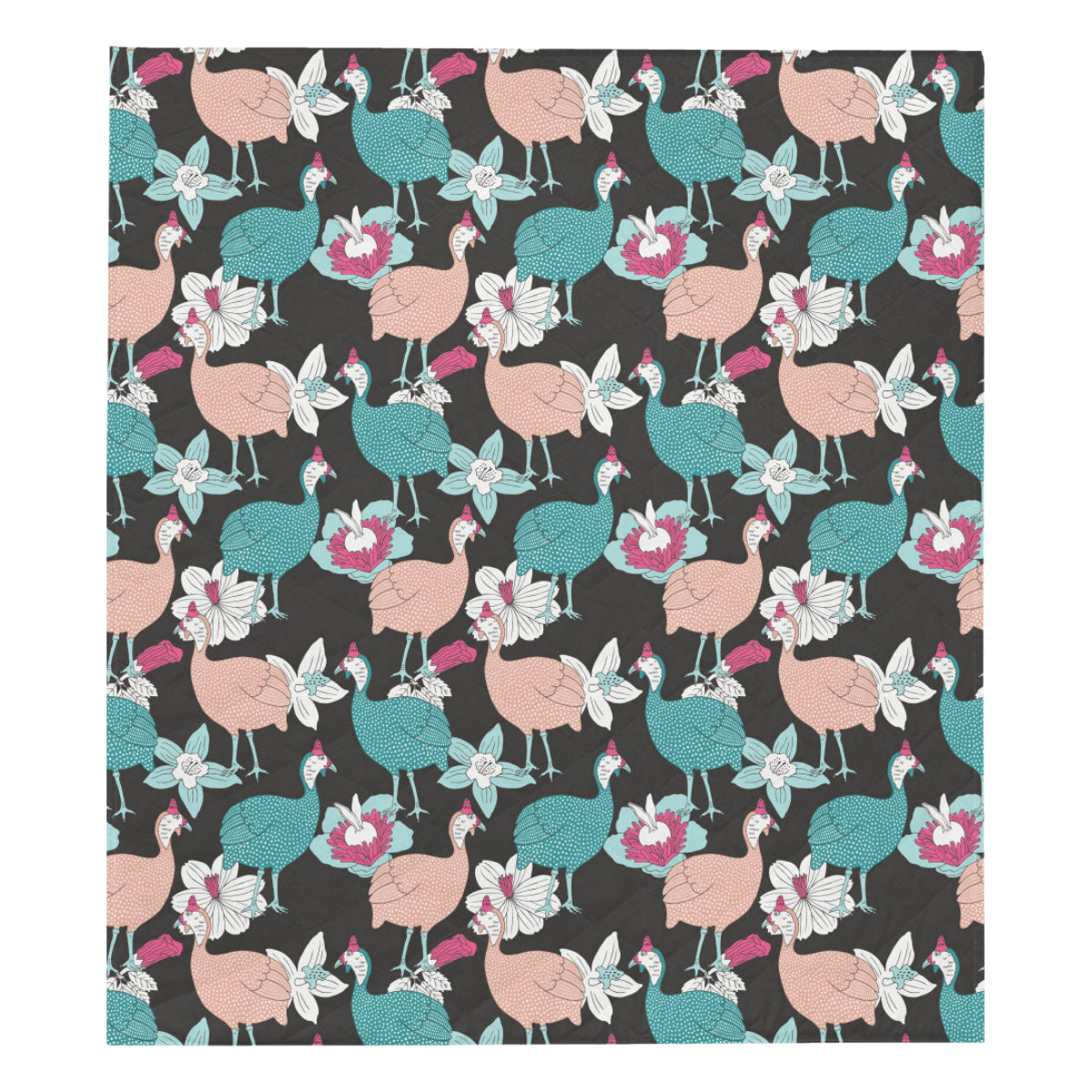 Guinea Fowl Pattern Print Design 03 Premium Quilt