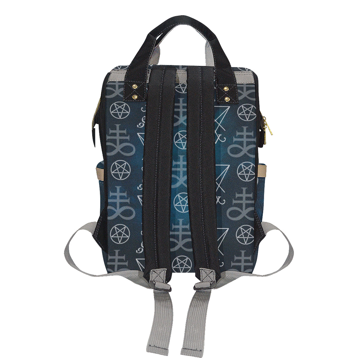 Pentagram Pattern Print Design A03 Diaper Bag Backpack