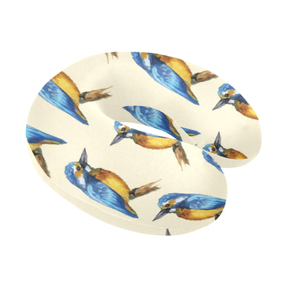 Kingfisher Pattern Print Design 01 U-Shaped Travel Neck Pillow
