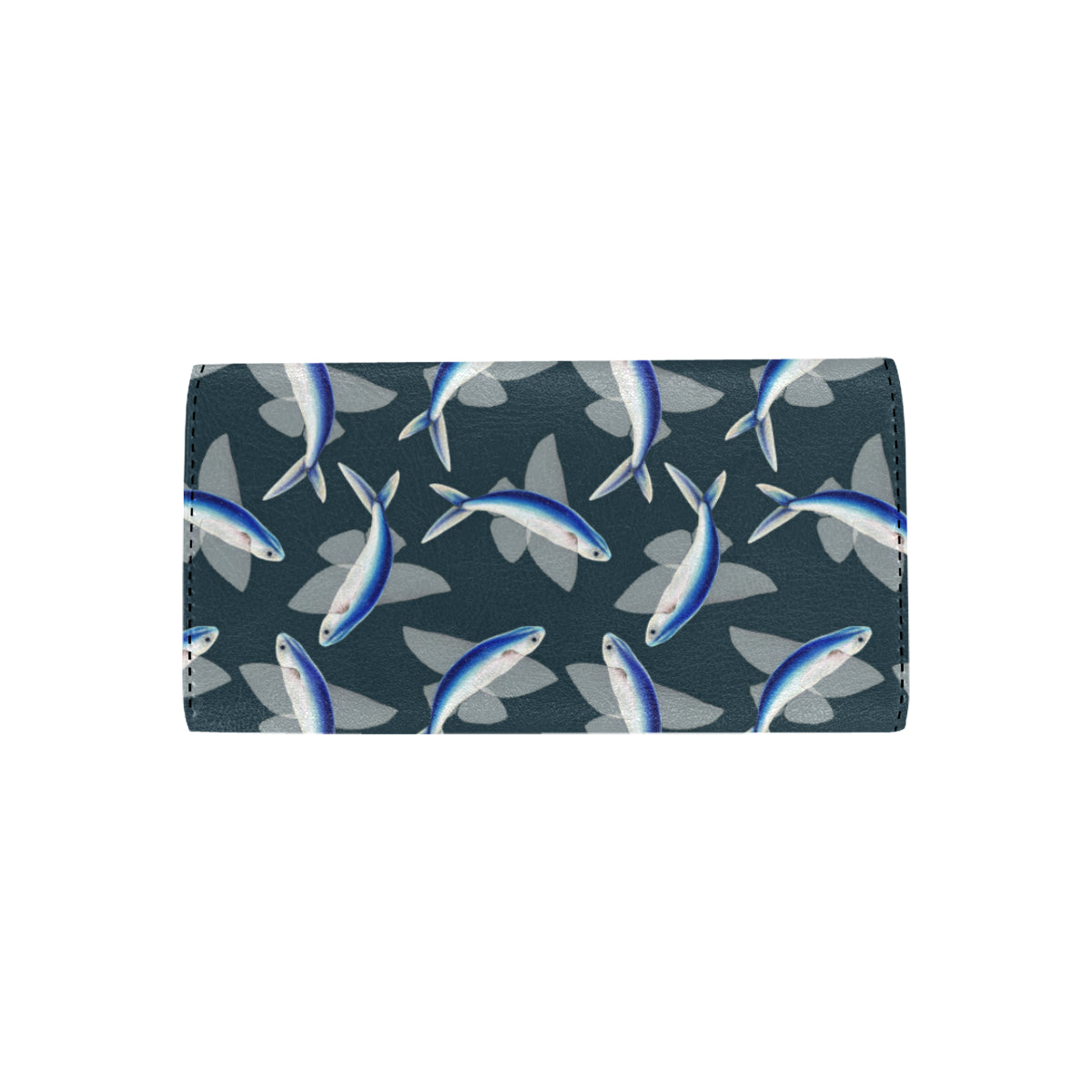 Flying Fish Pattern Print Design 04 Women's Trifold Wallet