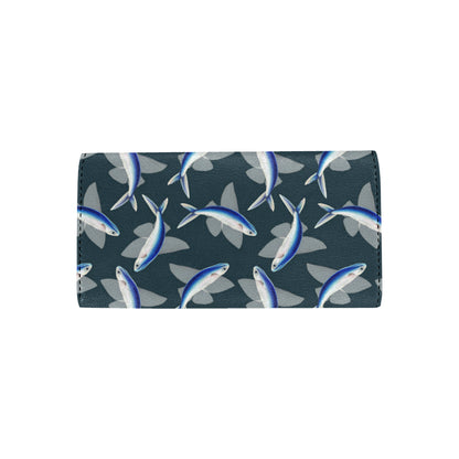 Flying Fish Pattern Print Design 04 Women's Trifold Wallet