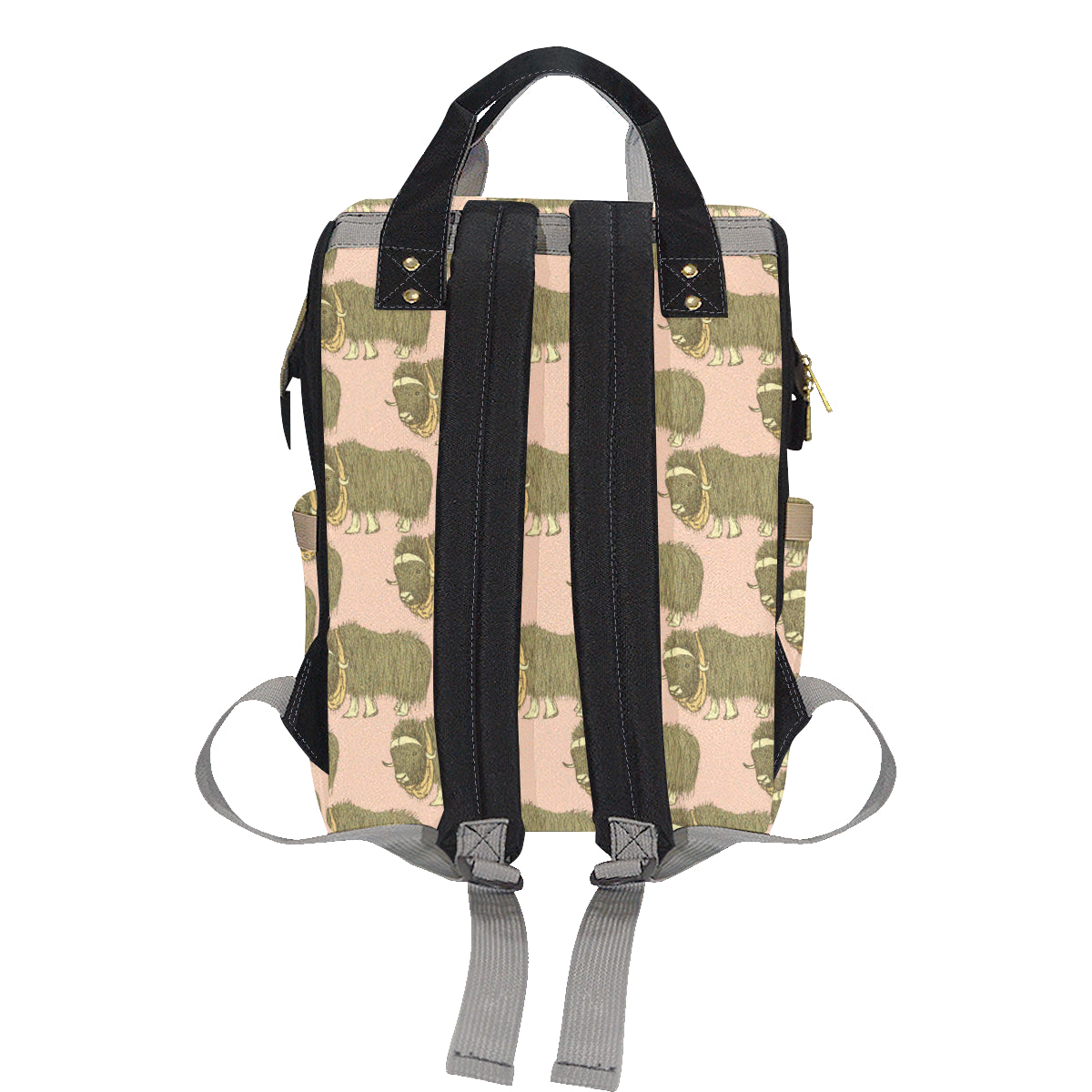 Yak Pattern Print Design 01 Diaper Bag Backpack