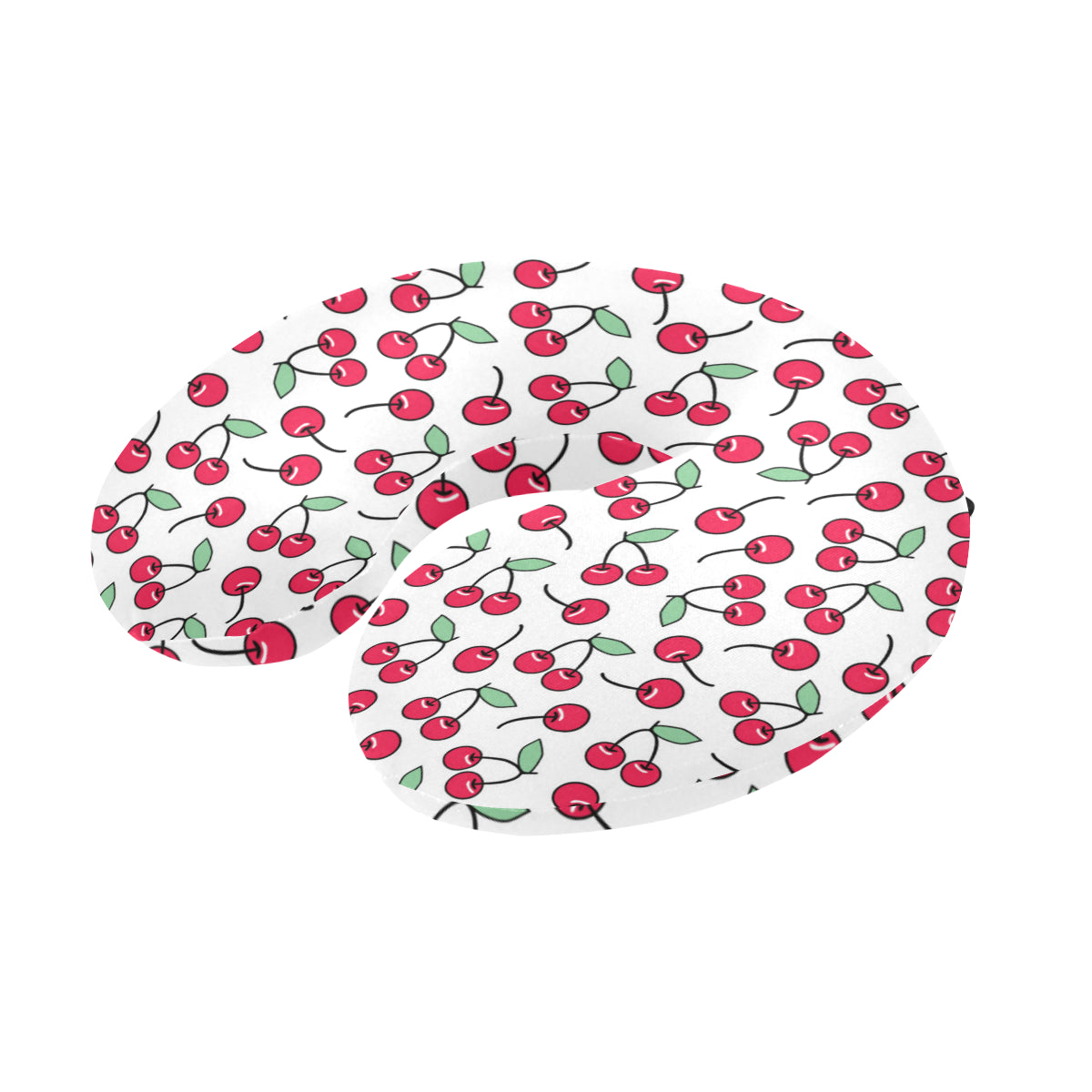 Cherry Pattern Print Design 03 U-Shaped Travel Neck Pillow