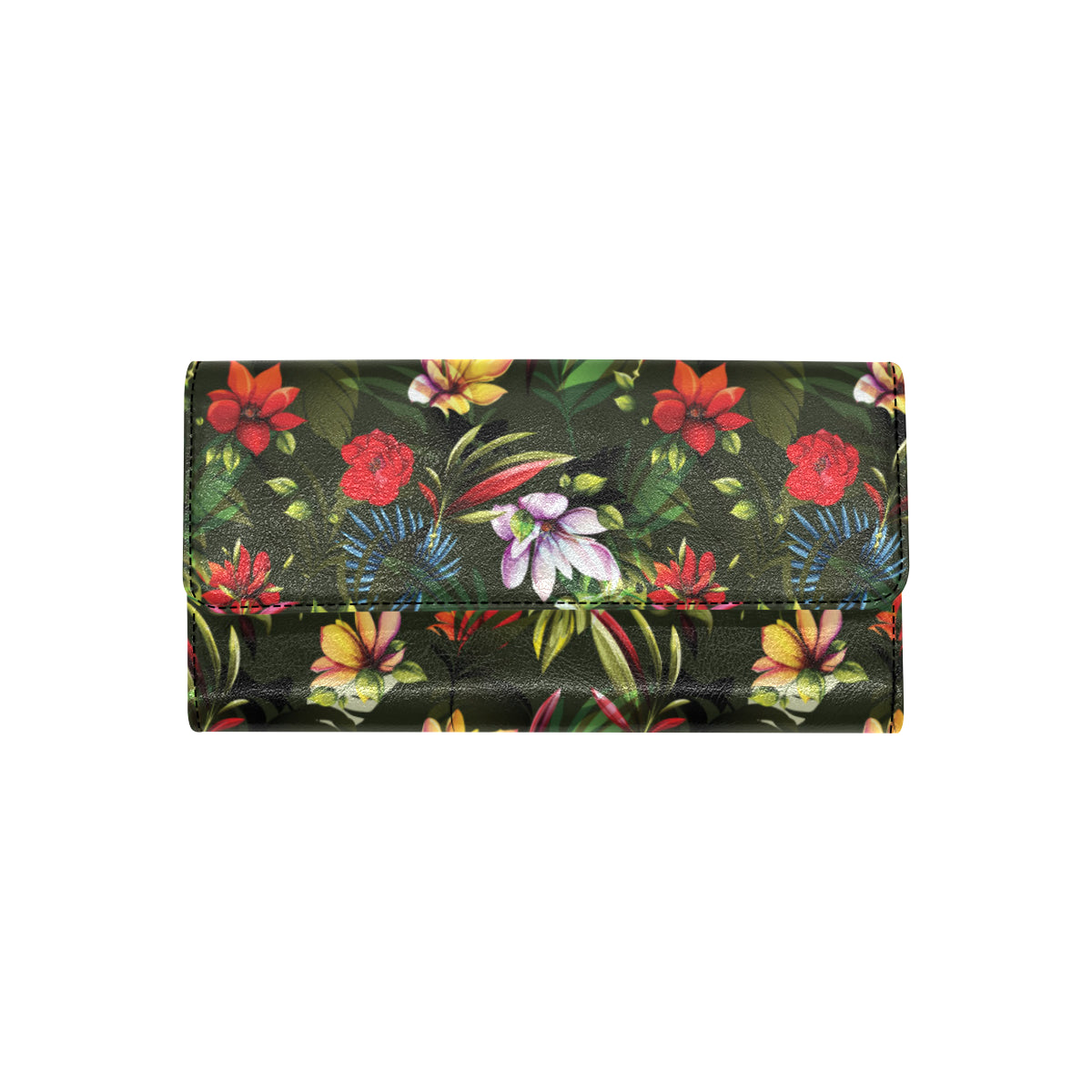 Magnolia Pattern Print Design 02 Women's Trifold Wallet