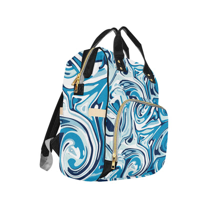 Liquid Pattern Print Design 05 Diaper Bag Backpack