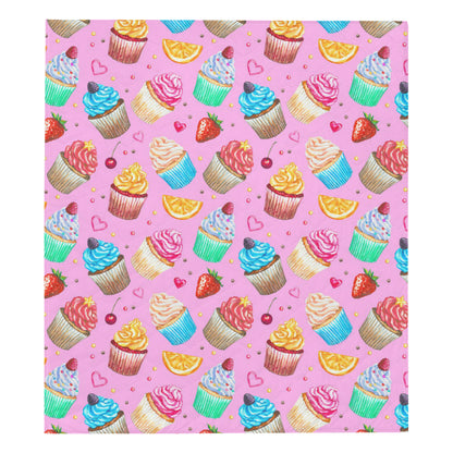 Cupcake Pattern Print Design CP05 Premium Quilt