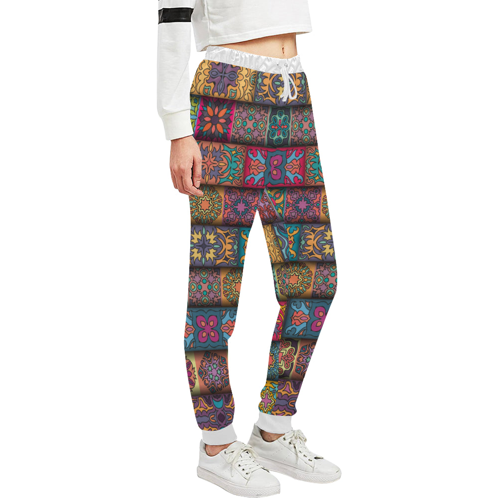 Mandala Style Design Print Unisex Sweatpants
