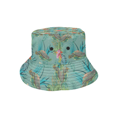 Sea Turtle Pattern Print Design T012 Unisex Bucket Hat