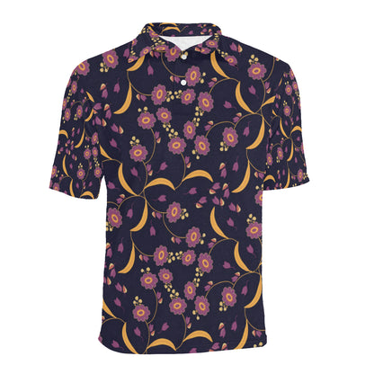 Anemone Pattern Print Design AM012 Men Polo Shirt